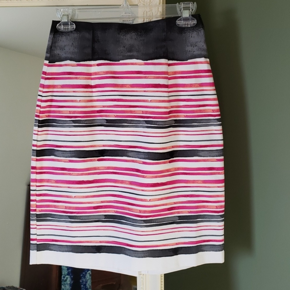 Petite Striped Pencil Skirt
